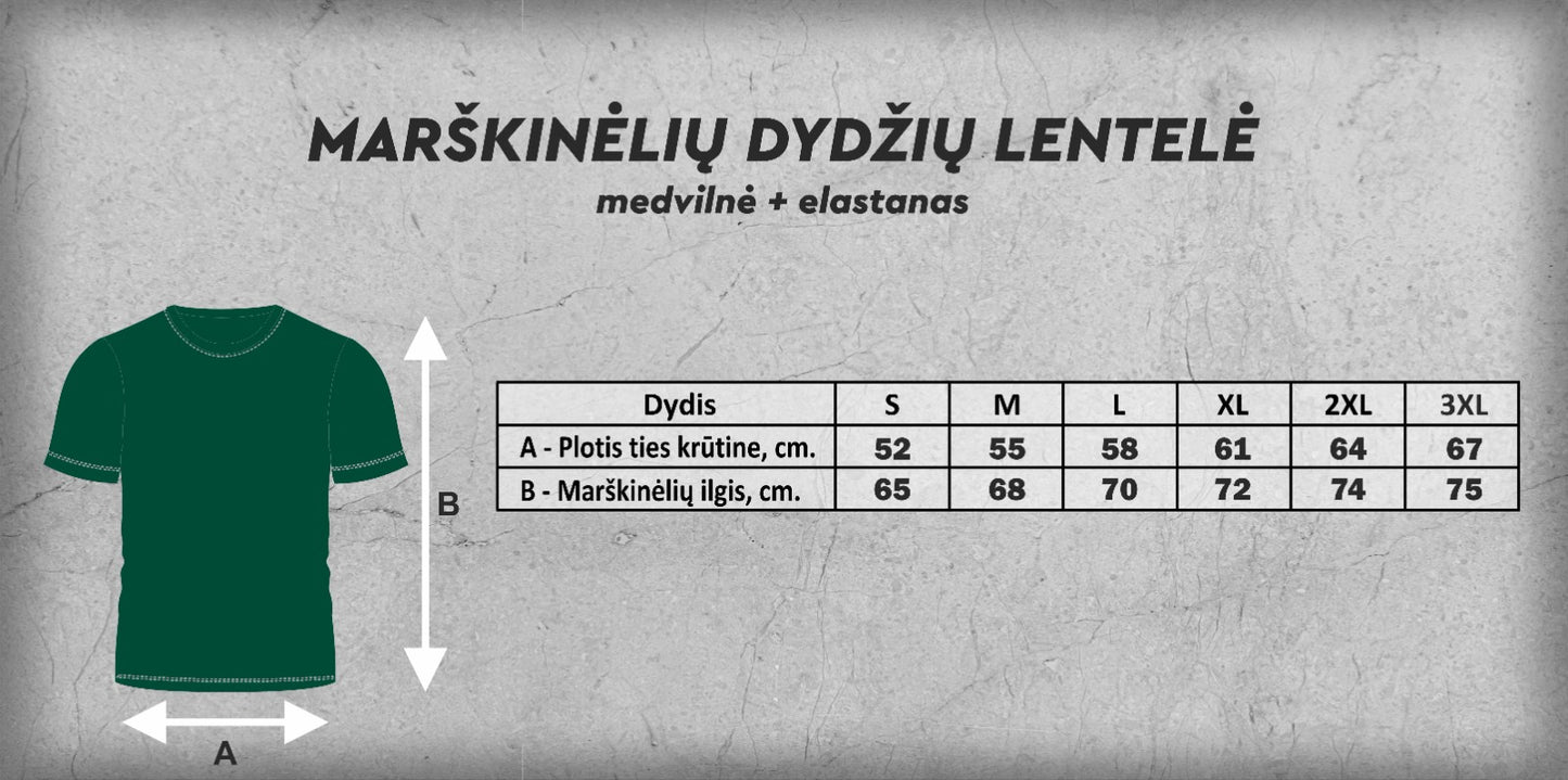 Marškinėliai „Širdyje žaliai balti“