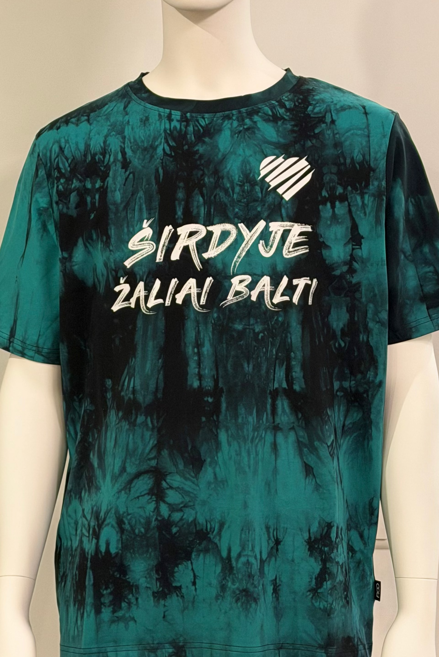 Marškinėliai „Širdyje žaliai balti“